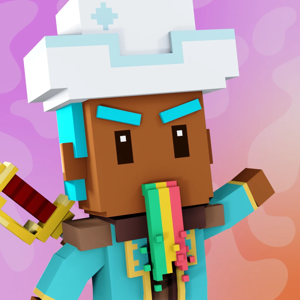 Pirate #7910 voxel render