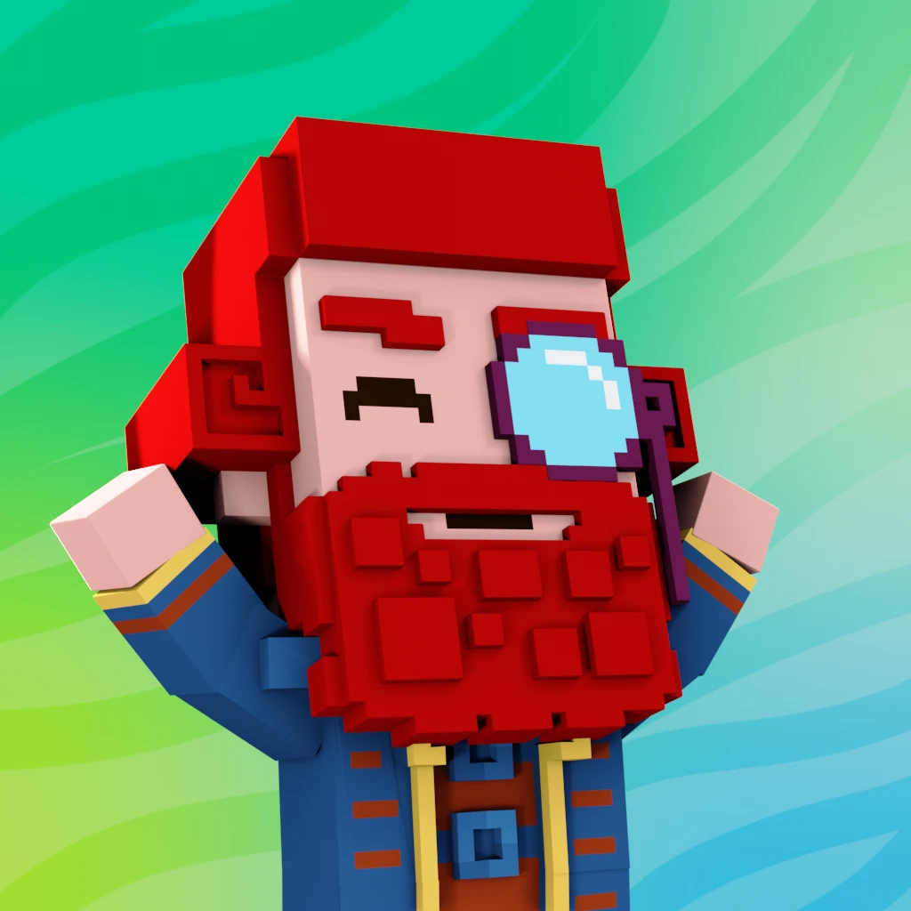 Pirate #7914 voxel render