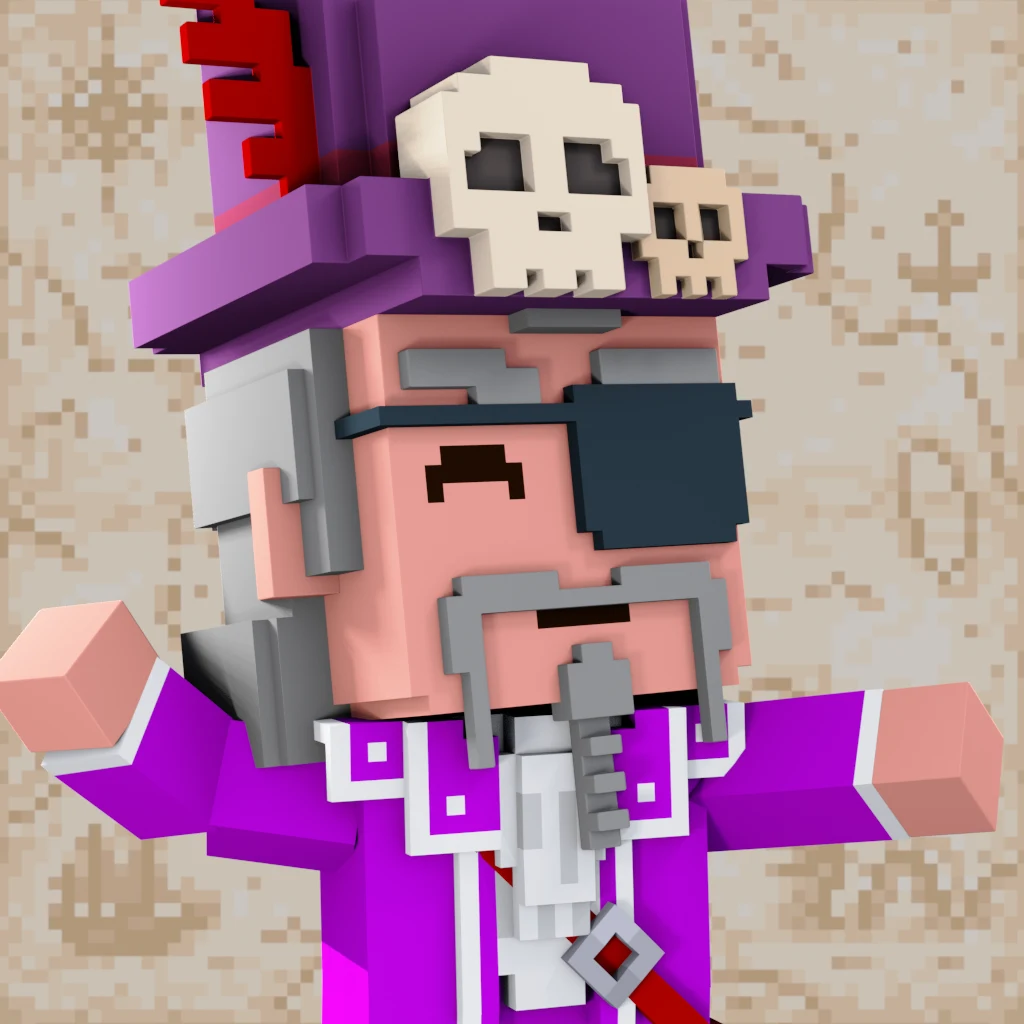 Pirate #8024 voxel render