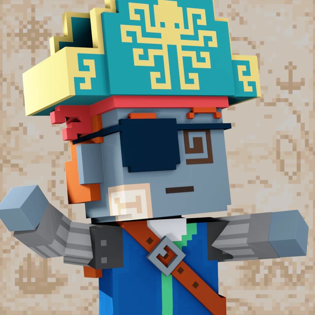 Pirate #8111 voxel render