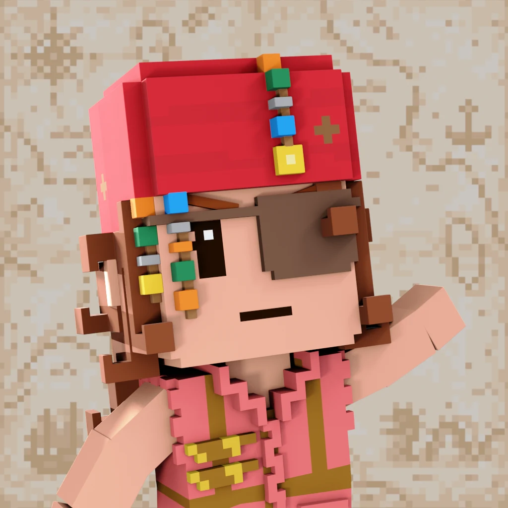 Pirate #8200 voxel render