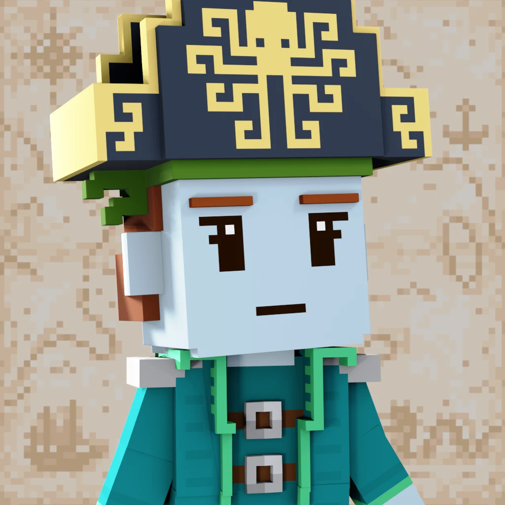 Pirate #8321 voxel render