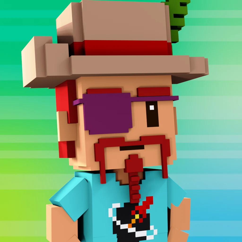Pirate #8358 voxel render