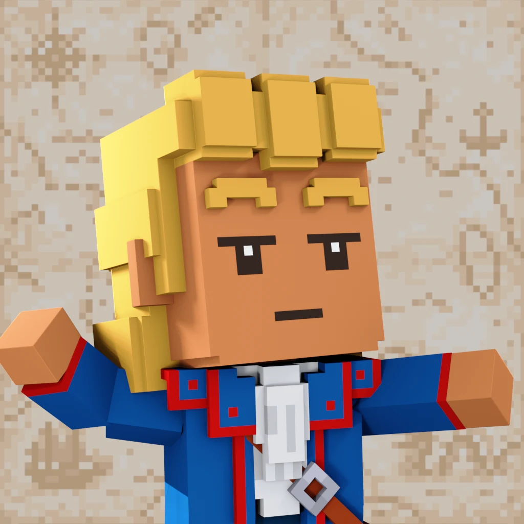Pirate #837 voxel render