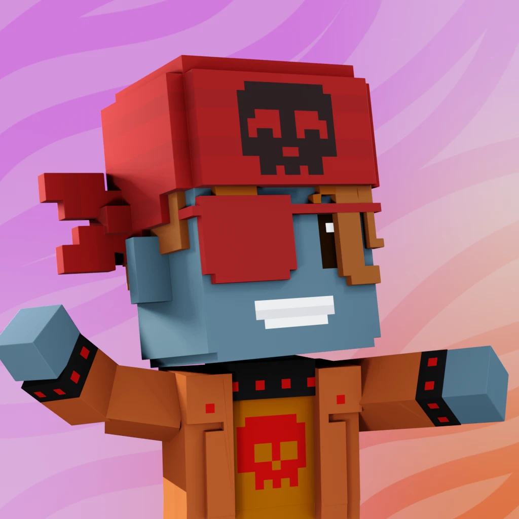 Pirate #8372 voxel render