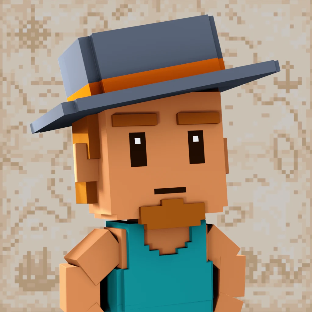 Pirate #8483 voxel render