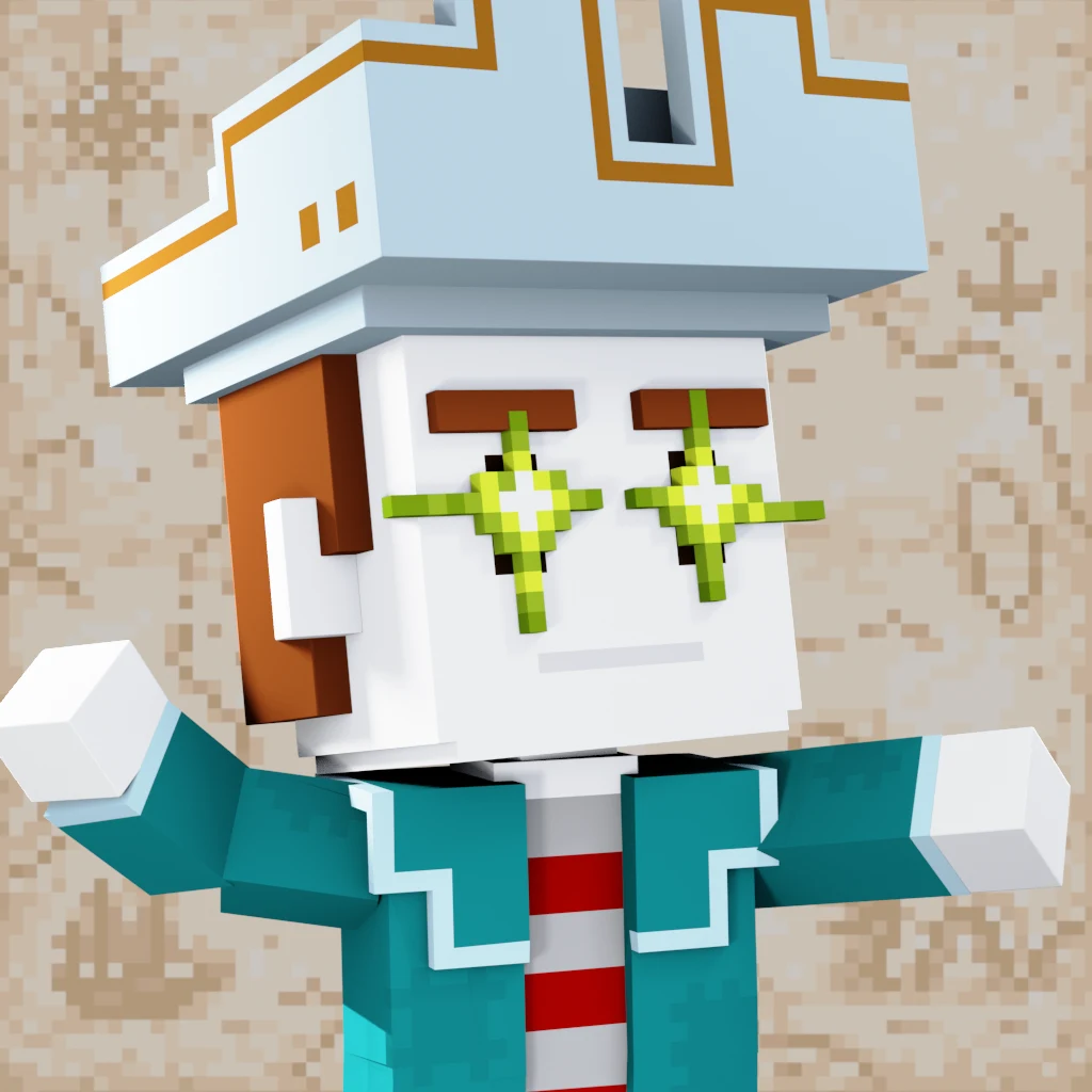 Pirate #8489 voxel render