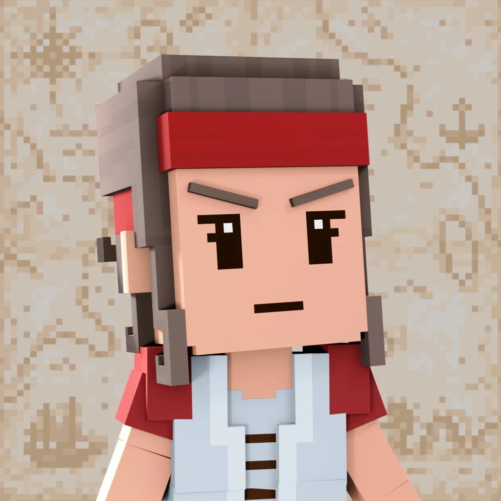 Pirate #8505 voxel render