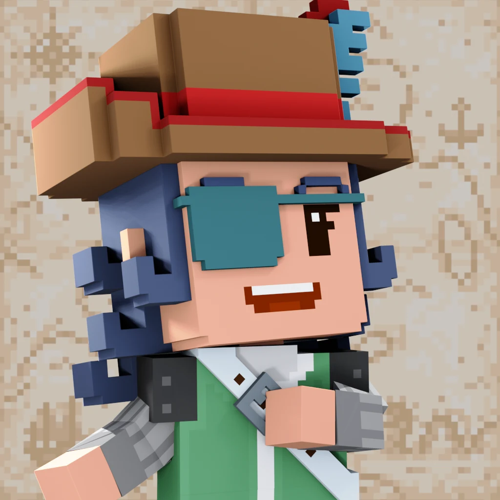 Pirate #8607 voxel render