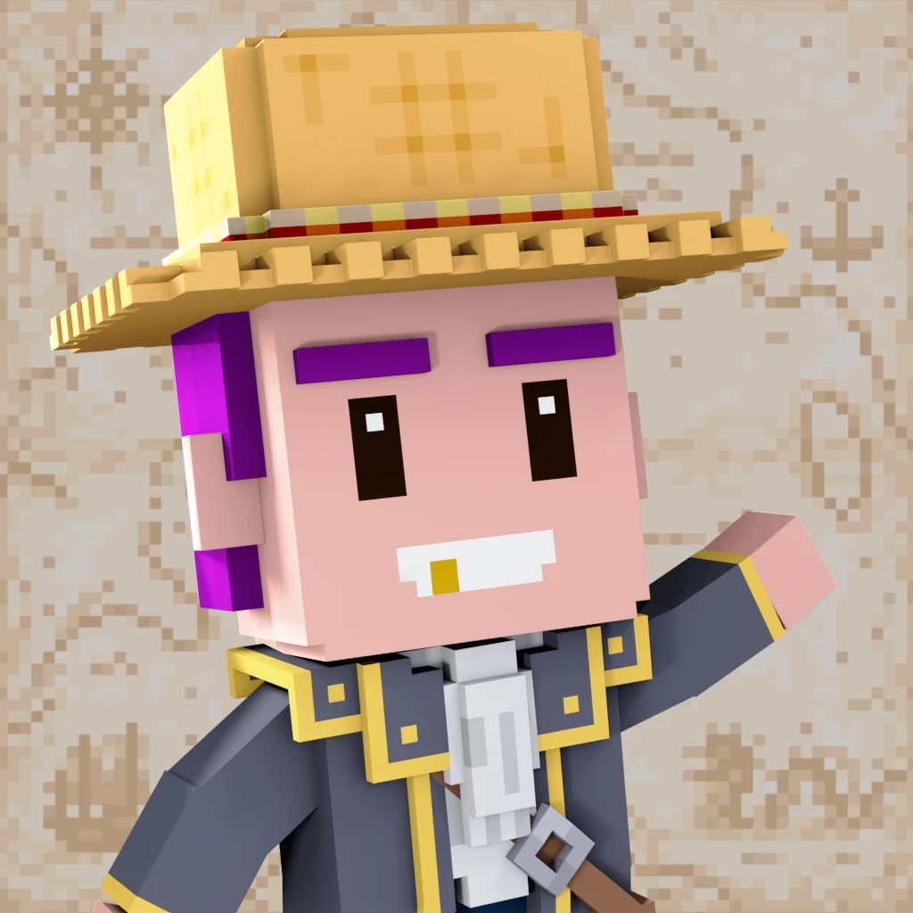 Pirate #8651 voxel render
