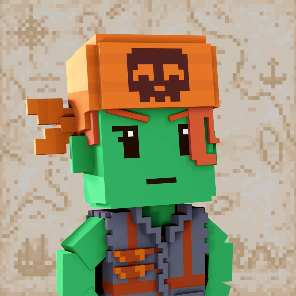 Pirate #8654 voxel render