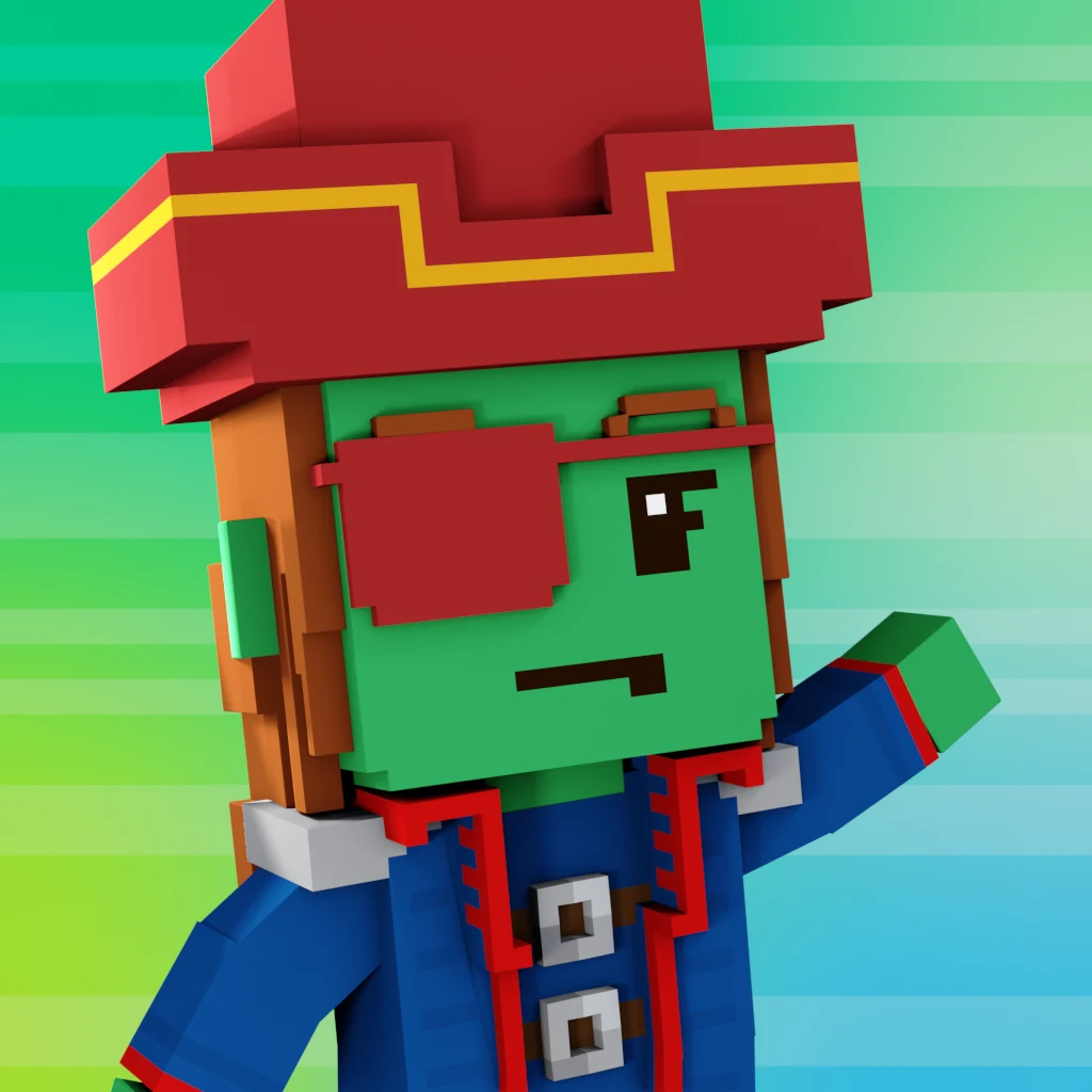 Pirate #8657 voxel render