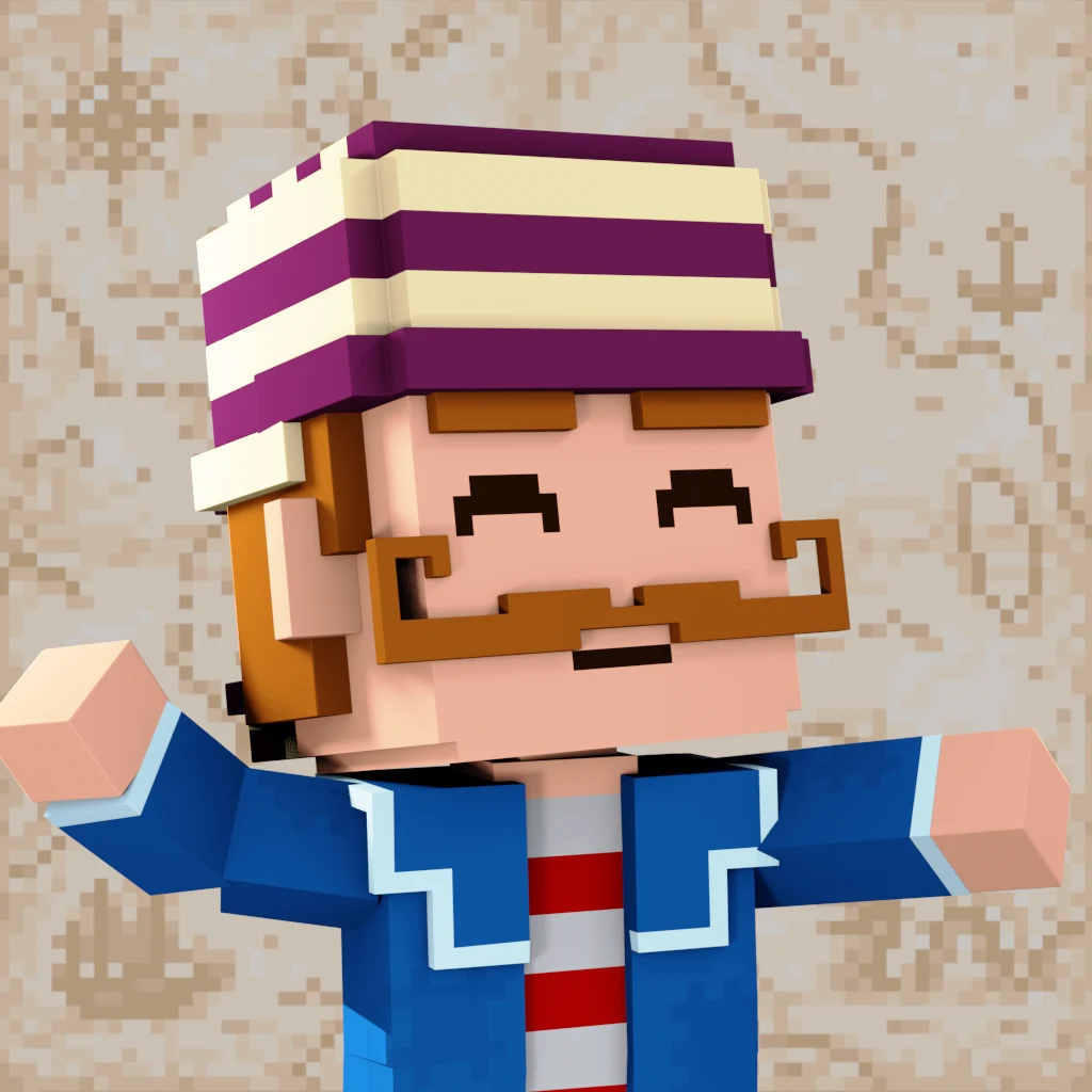 Pirate #8683 voxel render