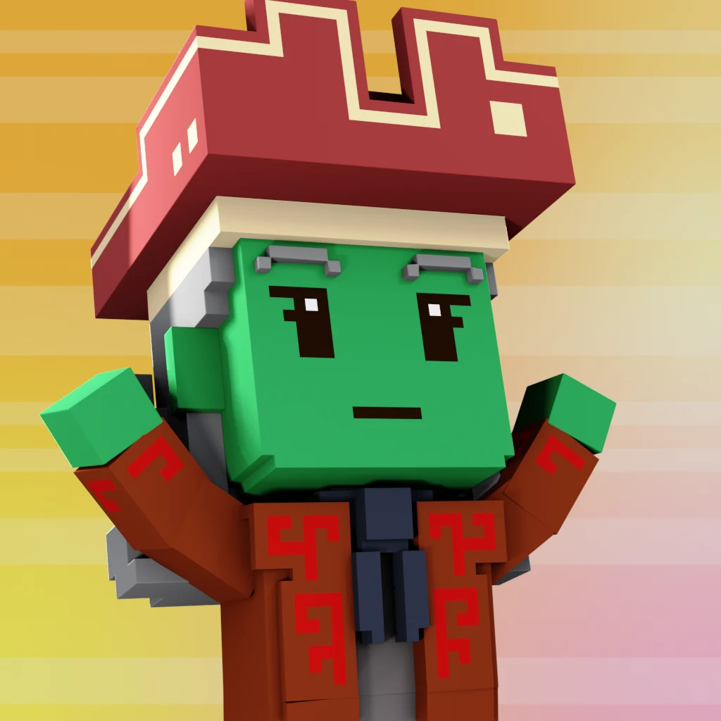 Pirate #8893 voxel render