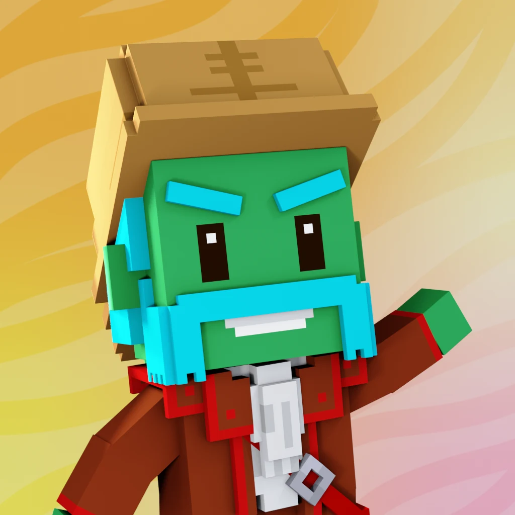 Pirate #8900 voxel render
