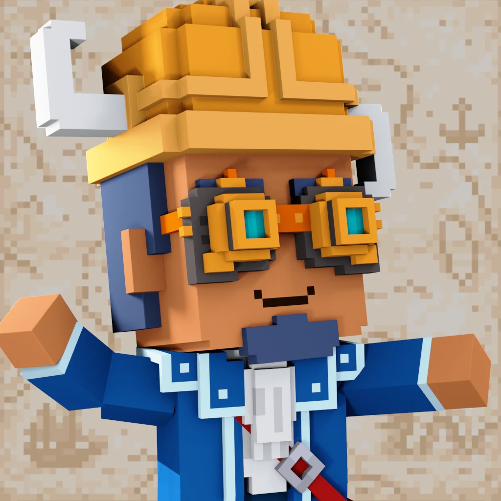 Pirate #9020 voxel render