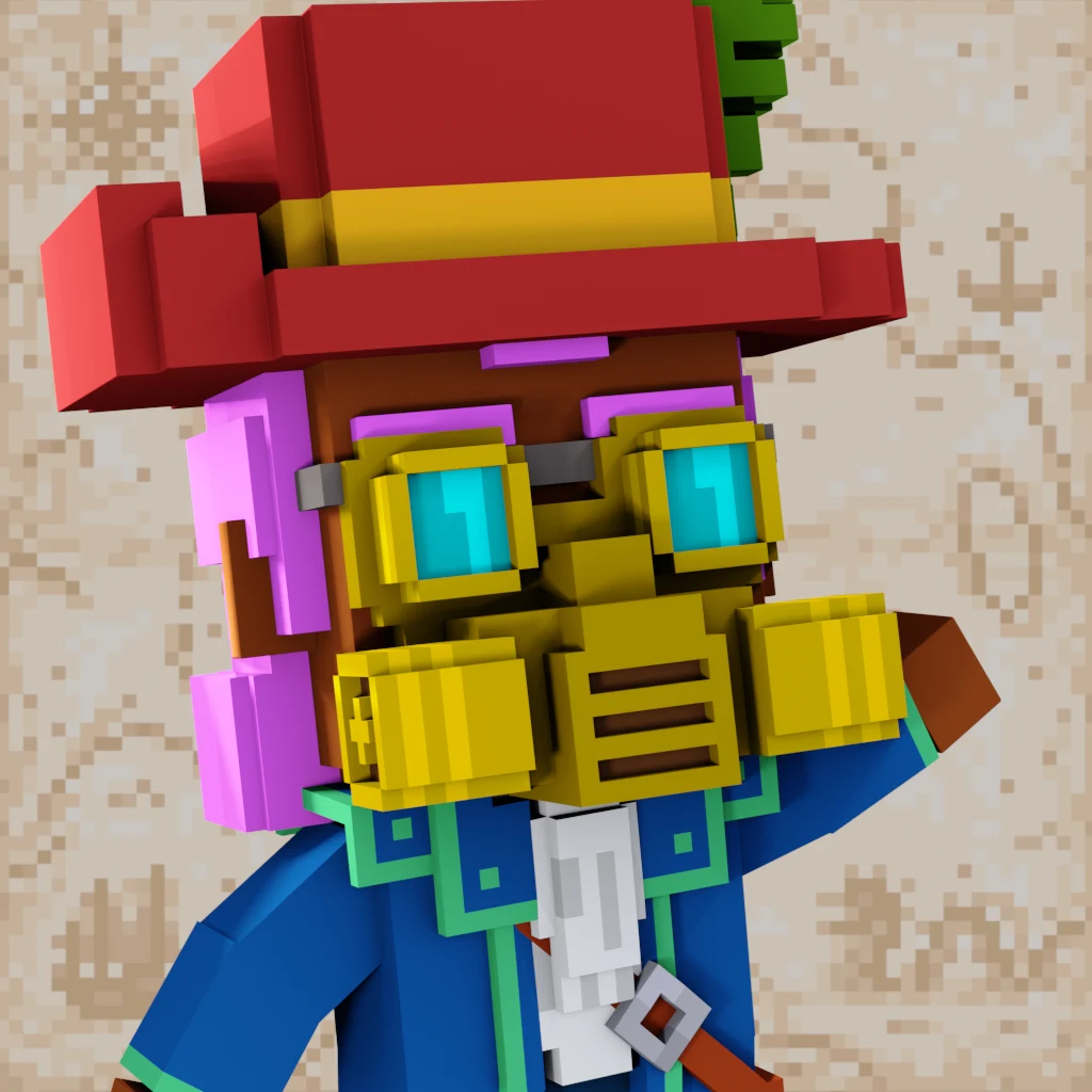 Pirate #9090 voxel render