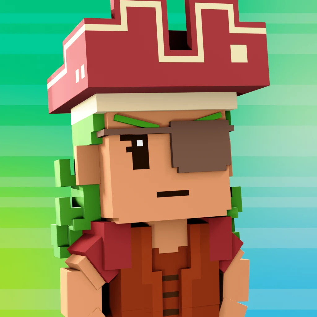 Pirate #9111 voxel render