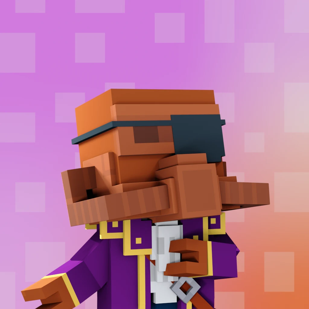 Pirate #9119 voxel render