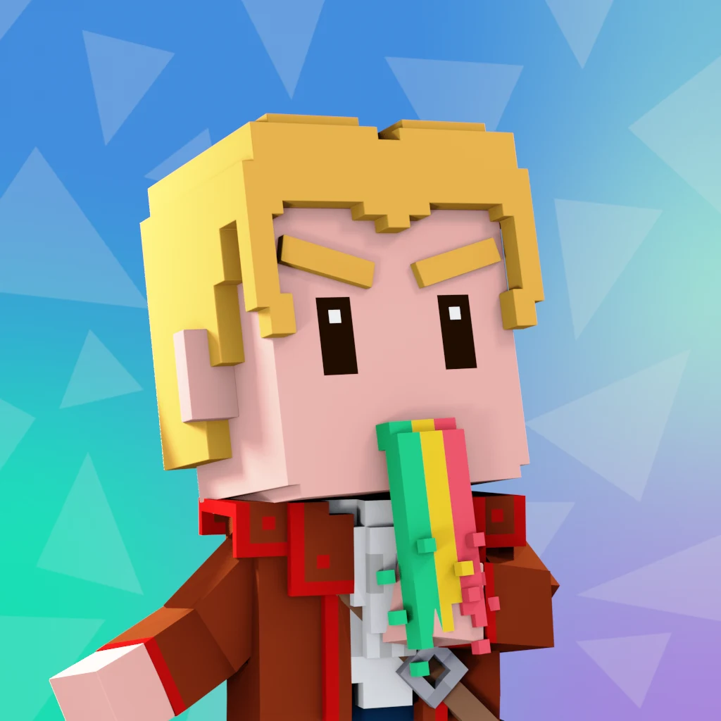 Pirate #9142 voxel render