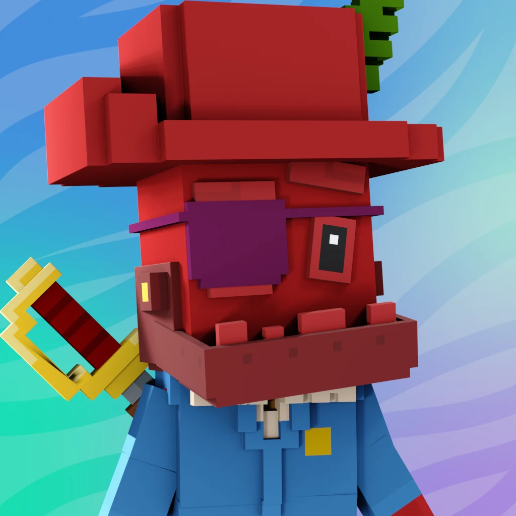Pirate #9166 voxel render