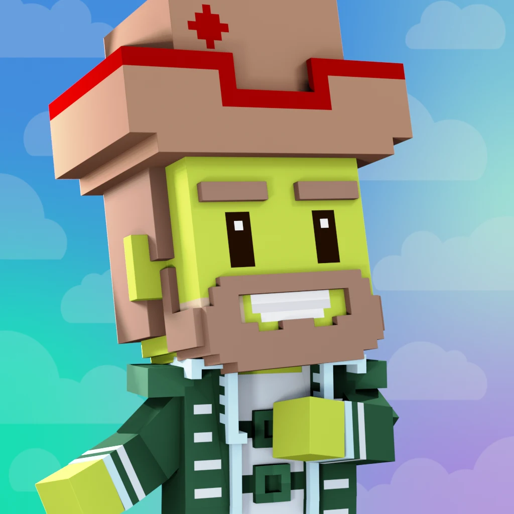 Pirate #9302 voxel render
