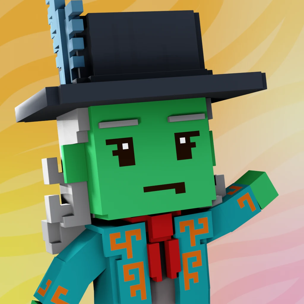 Pirate #9306 voxel render