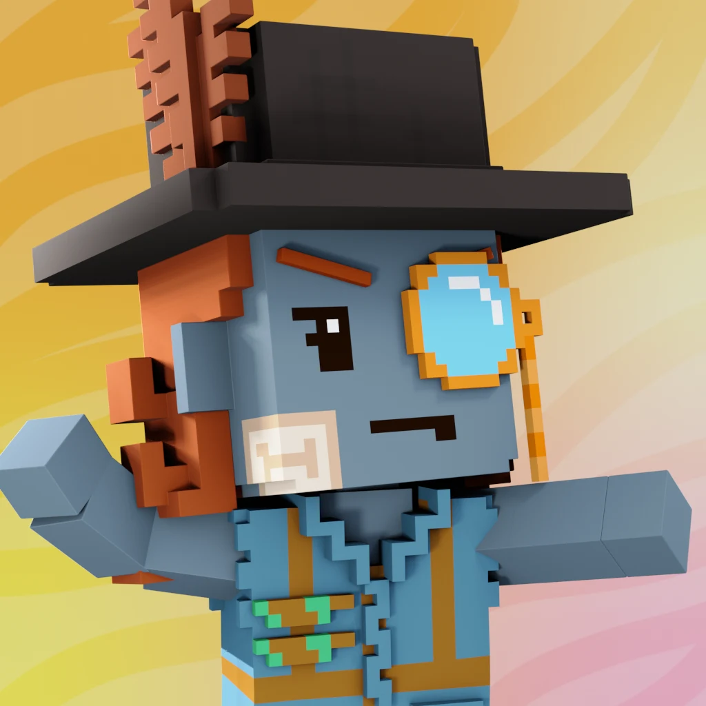 Pirate #9311 voxel render