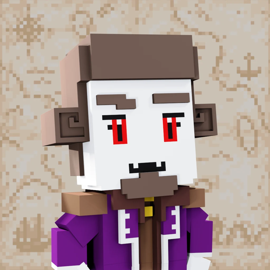 Pirate #9354 voxel render