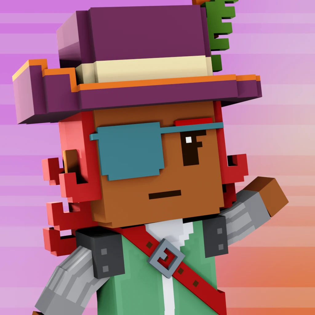 Pirate #9376 voxel render