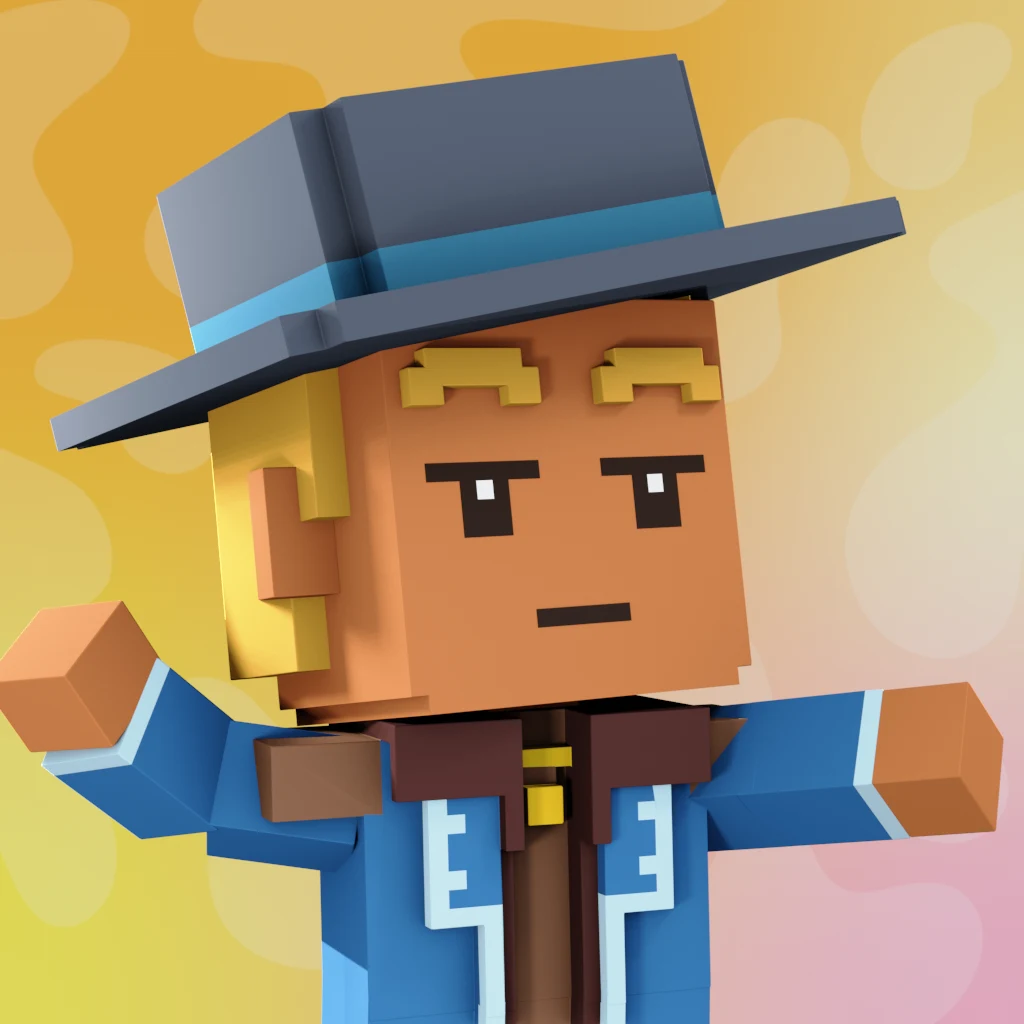 Pirate #9396 voxel render