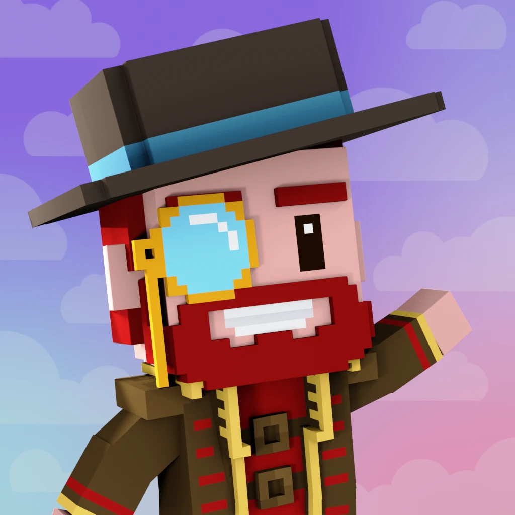 Pirate #9400 voxel render