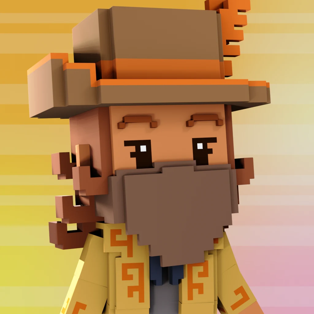 Pirate #9447 voxel render