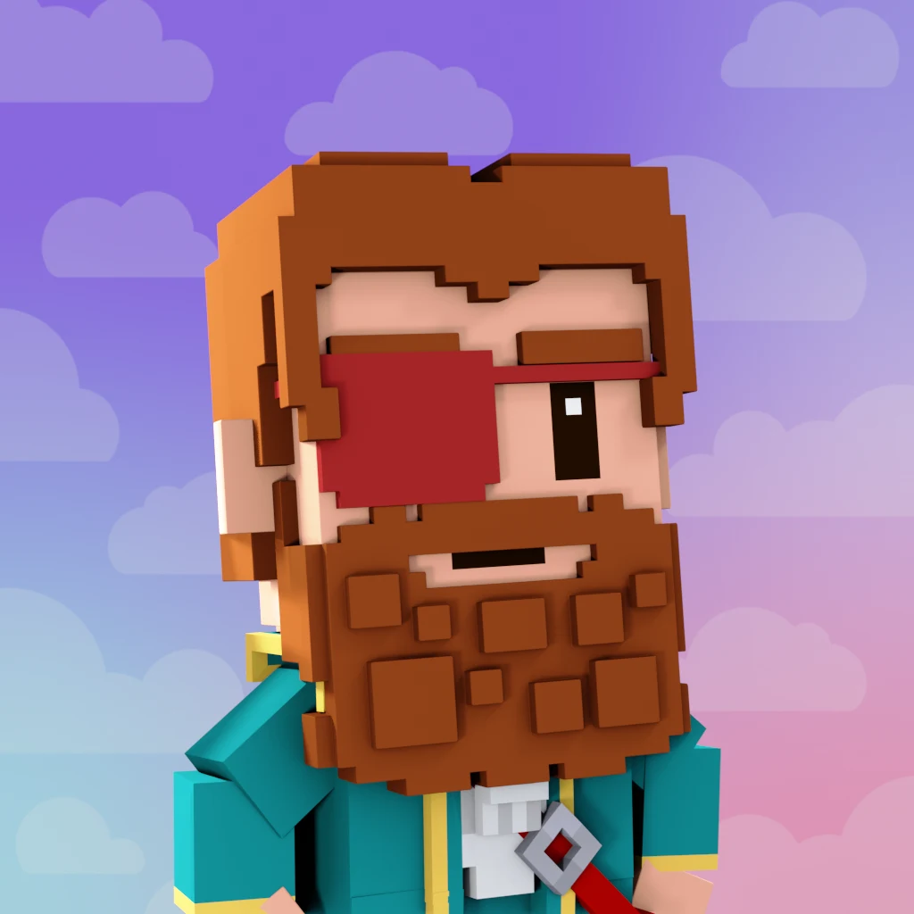 Pirate #9472 voxel render