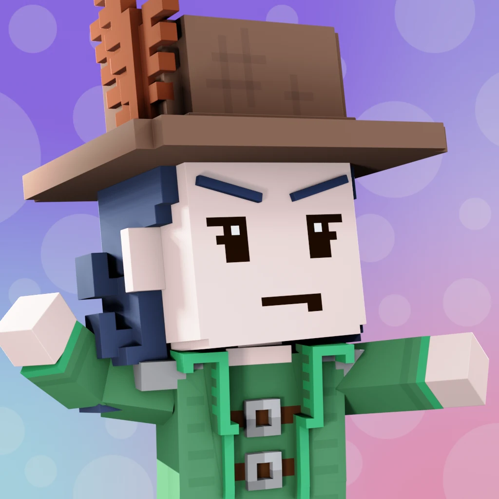 Pirate #9481 voxel render