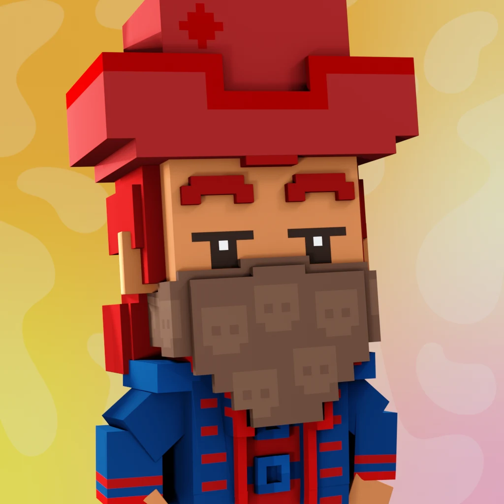 Pirate #9496 voxel render