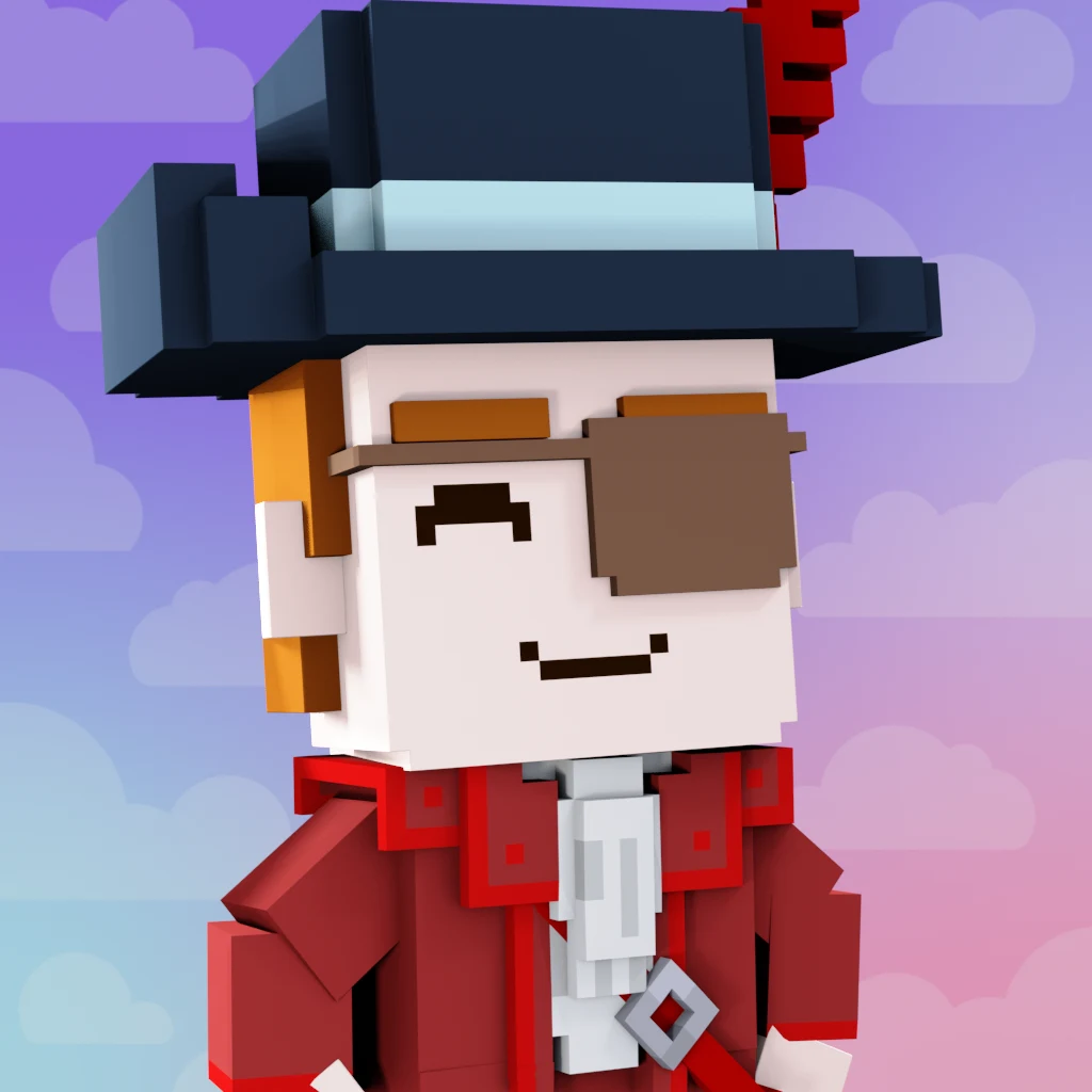 Pirate #9497 voxel render
