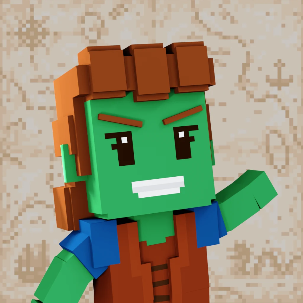 Pirate #9608 voxel render
