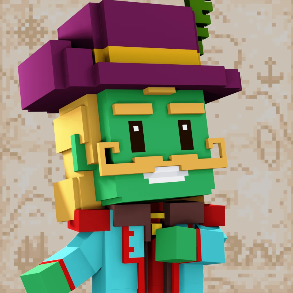 Pirate #9696 voxel render