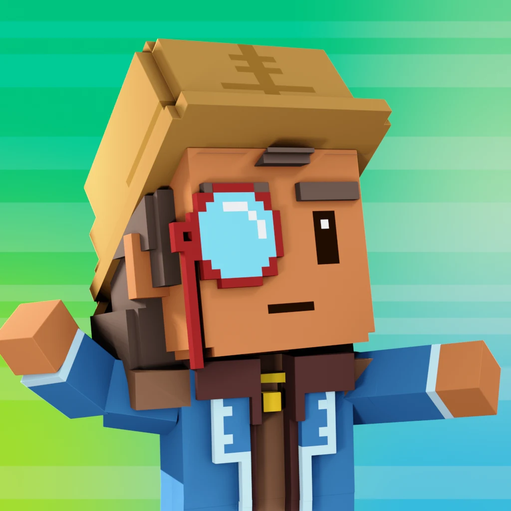 Pirate #9828 voxel render
