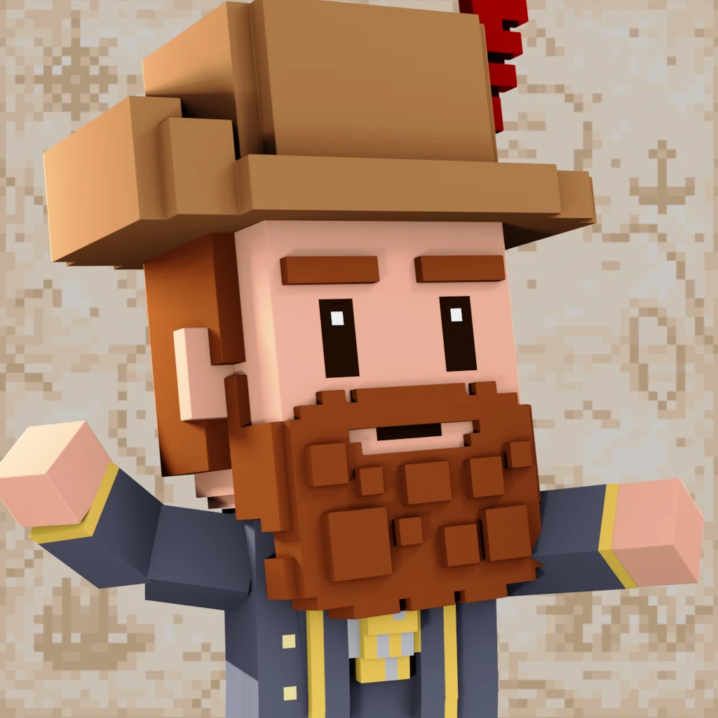 Pirate #9951 voxel render
